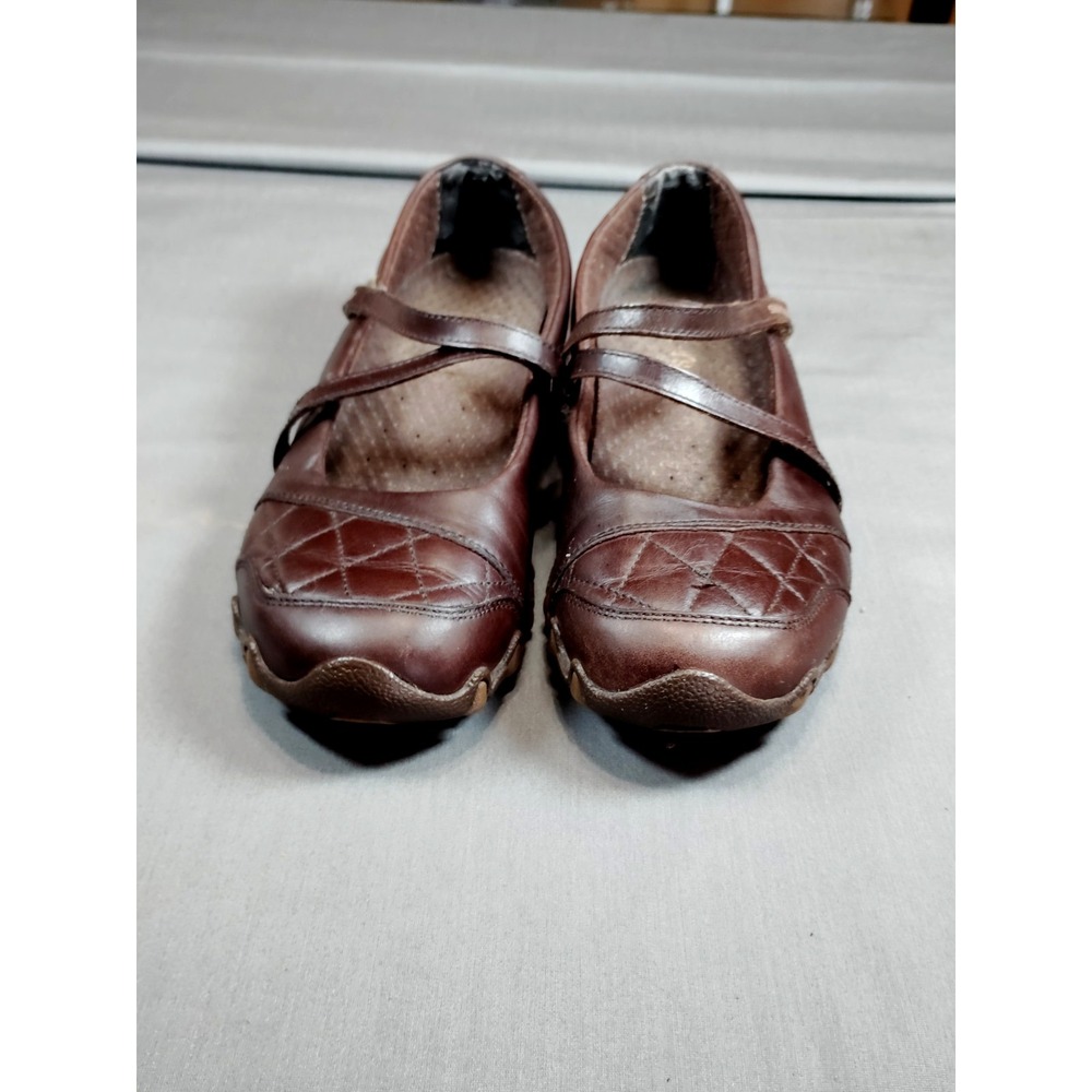 Skechers Brown Quilted Mary Jane Resort Preppy Walking Comfort Shoes Women 7 - Picture 3 of 12